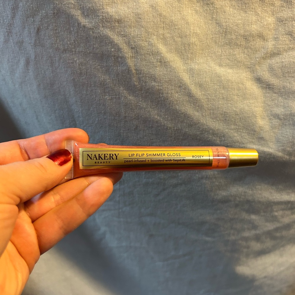 Nakery Beauty Lip Flip Shimmer Gloss - Rosy Pink